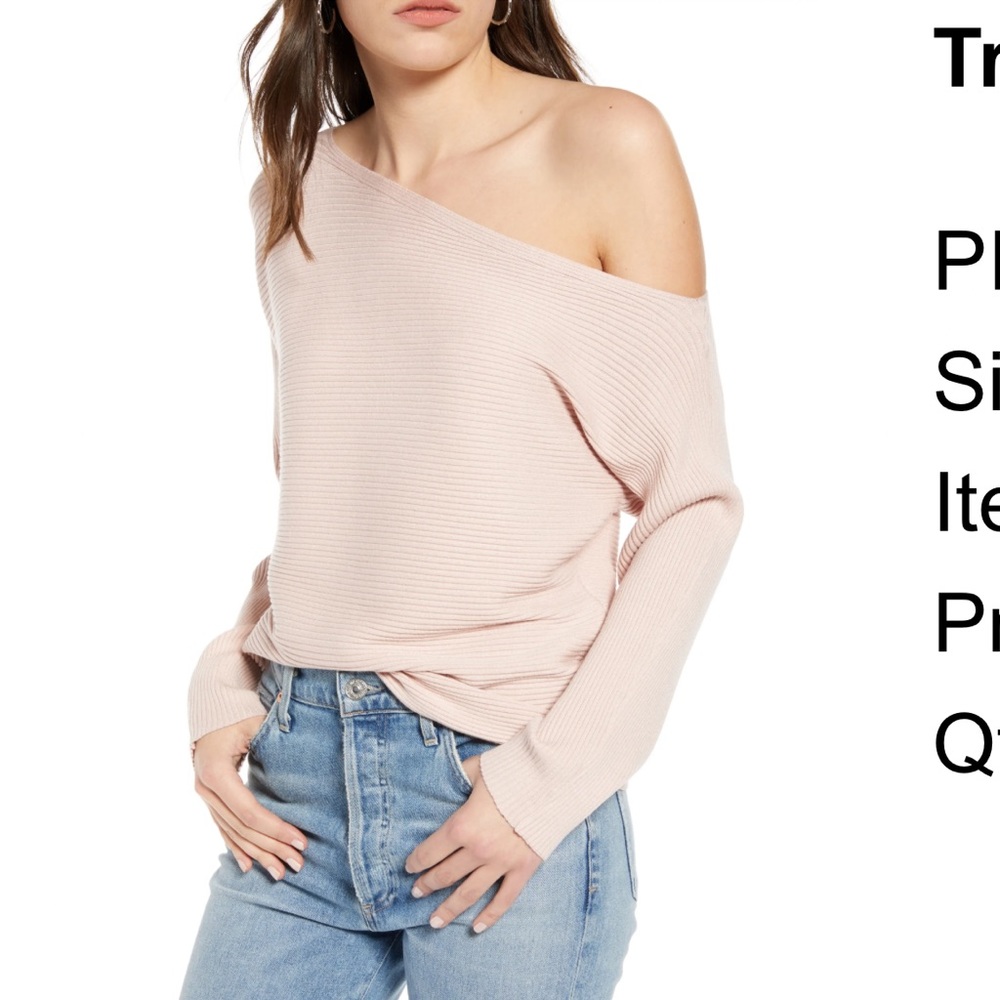 Treasure and bond one shoulder thermal knit